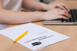 student writing letter of intent scholarship university application 2026