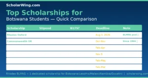 top 6 scholarships with country flag