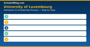 Step-by-step admission process infographic