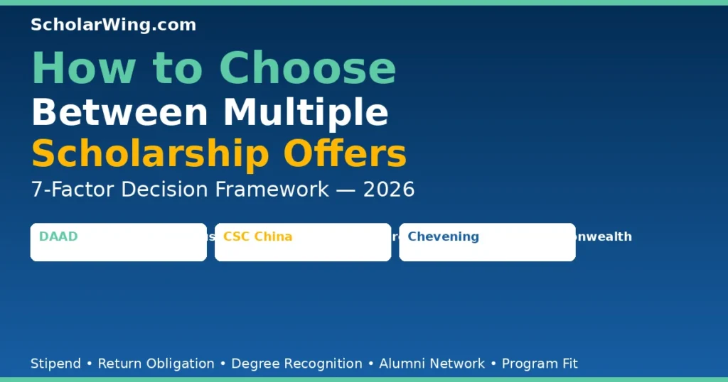 two scholarship offer letters side by side