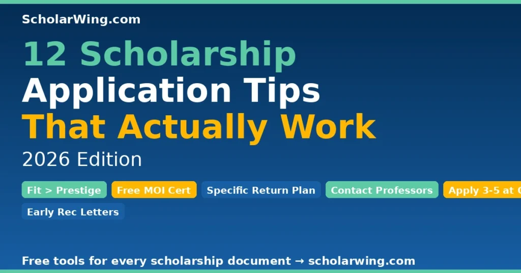 12 Scholarship Application Tips That Actually Work in 2026