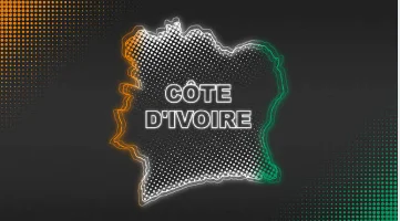 Côte d'Ivoire flag with destination country flags
