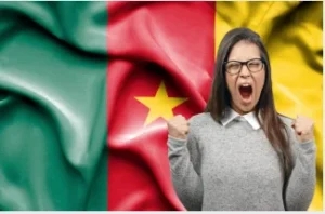 Cameroon flag with destination country flags