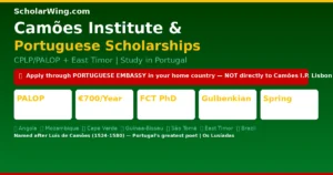 Portugal Scholarships 2026 — Camões I.P. (PALOP + East Timor), Gulbenkian PALOP Master's, FCT PhD €1,260/Month (1,550 positions), EU Propinas ~€700/Year for CPLP Students | Angola ✅ Mozambique ✅ Cape Verde ✅ East Timor ✅