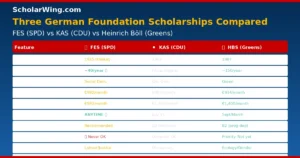 Germany's Three Political Foundation Scholarships