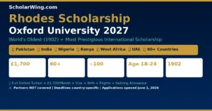 Rhodes Scholarship 2027 — World's Oldest International Scholarship