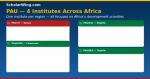 4 PAU Institutes — 4 African Countries — 4 Thematic Clusters