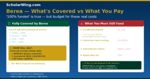 Berea: 100% Funded — But Budget for the $2,200 Deposit and Airfare