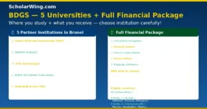5 BDGS Partner Institutions in Brunei — Choose Before Applying (Cannot Change After Selection)