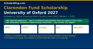 Clarendon Fund Scholarship Oxford 2027 | 200+ New Fully Funded Awards Every Year | Master's + DPhil
