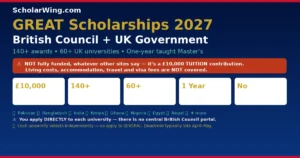 GREAT Scholarships 2027 | British Council + UK Government GREAT Britain Campaign
