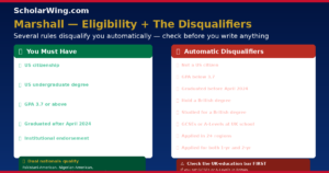 Marshall's Five Pathways — Choose ONE. Applying for Both One-Year and Two-Year Disqualifies You