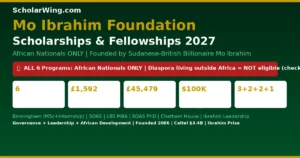 Mo Ibrahim Foundation — 6 Programs for African Leaders | Birmingham MSc: £1,592/Month + Internship + Full Tuition