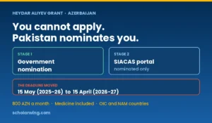 the two-stage nomination route and the April deadline for the Heydar Aliyev grant