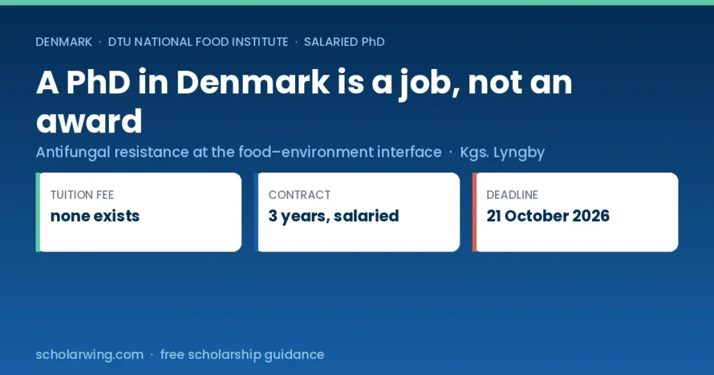 DTU PhD scholarship in antifungal resistance