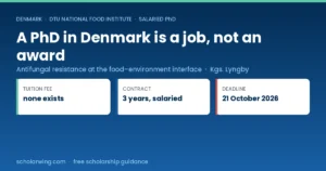DTU PhD scholarship in antifungal resistance