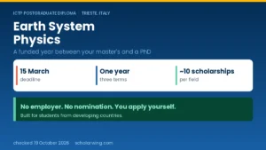post Hero graphic showing the 15 March deadline and the pre-PhD positioning