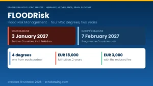 Hero graphic showing four degrees, the 3 January deadline and the two fee levels