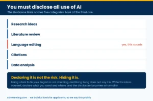 The Hong Kong PhD Fellowship rule requiring applicants to disclose all use of AI in their application