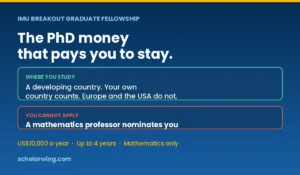 a professor nominates you and the PhD stays in a developing country