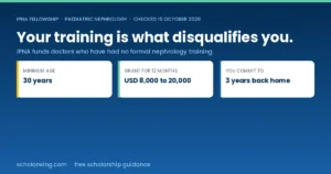 IPNA funds doctors with no formal nephrology training, from US$8,000 to US$20,000
