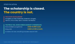 Hero graphic showing the closed scholarship next to the open price tag