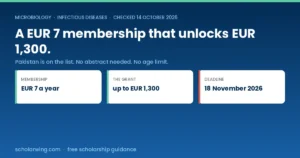 a seven euro membership that unlocks a thirteen hundred euro grant with an 18 November deadline