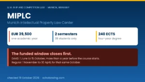 Hero graphic showing the EUR 39,500 fee and the two separate application windows