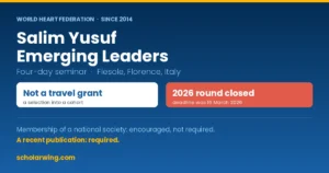 Hero graphic: Salim Yusuf Emerging Leaders Programme, four days in Florence, 2026 round closed