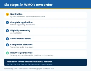 The six-stage process from nomination to return