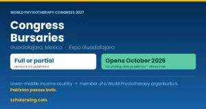 Hero graphic: Guadalajara 2027, full or partial bursaries, applications opening October 2026